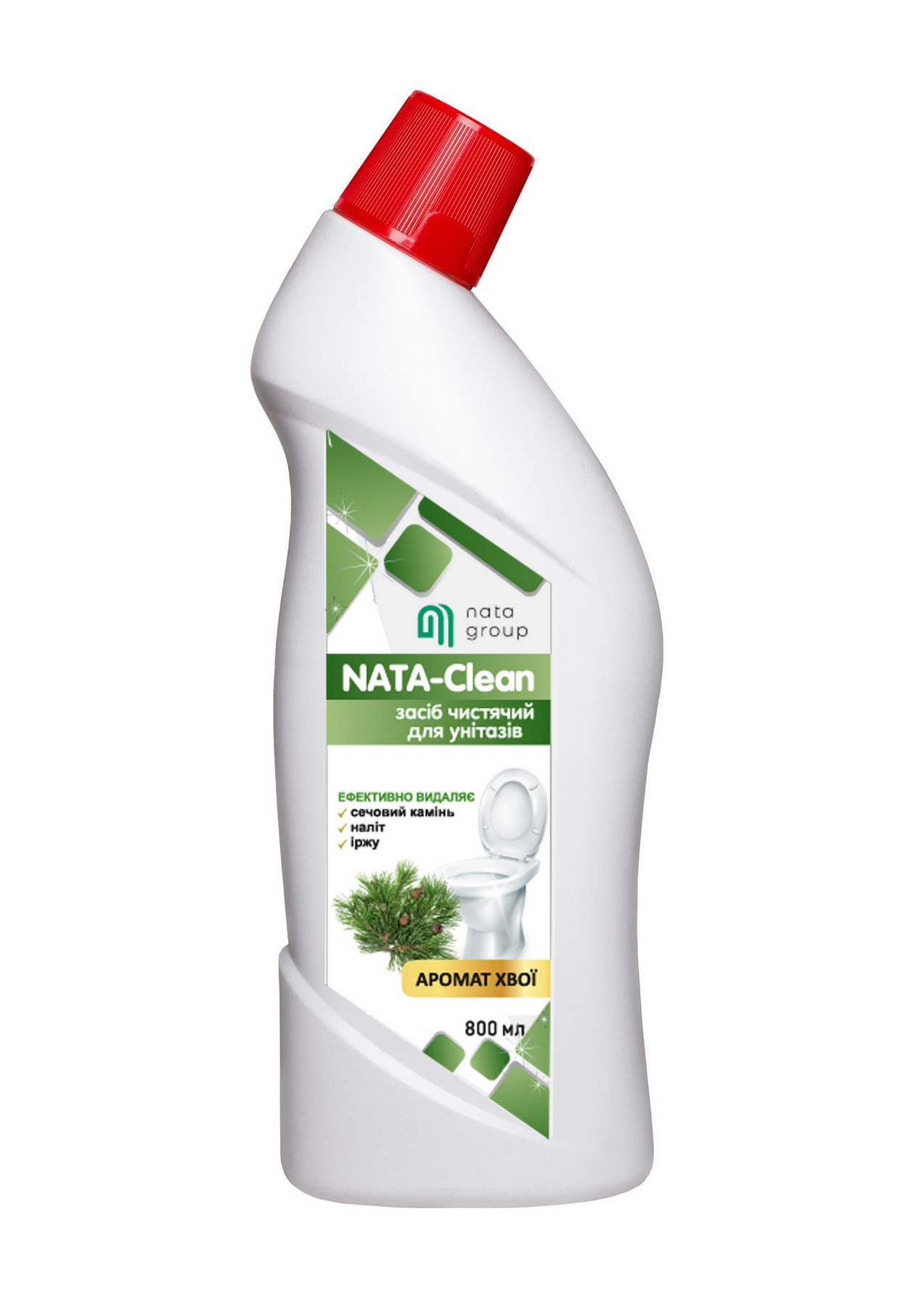 NATA-Clean środek do WC o zapachu sosny, butelka 800 ml z dyszą